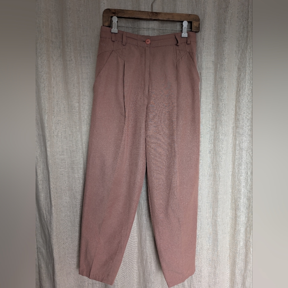 Vintage Silk Pleated Trousers